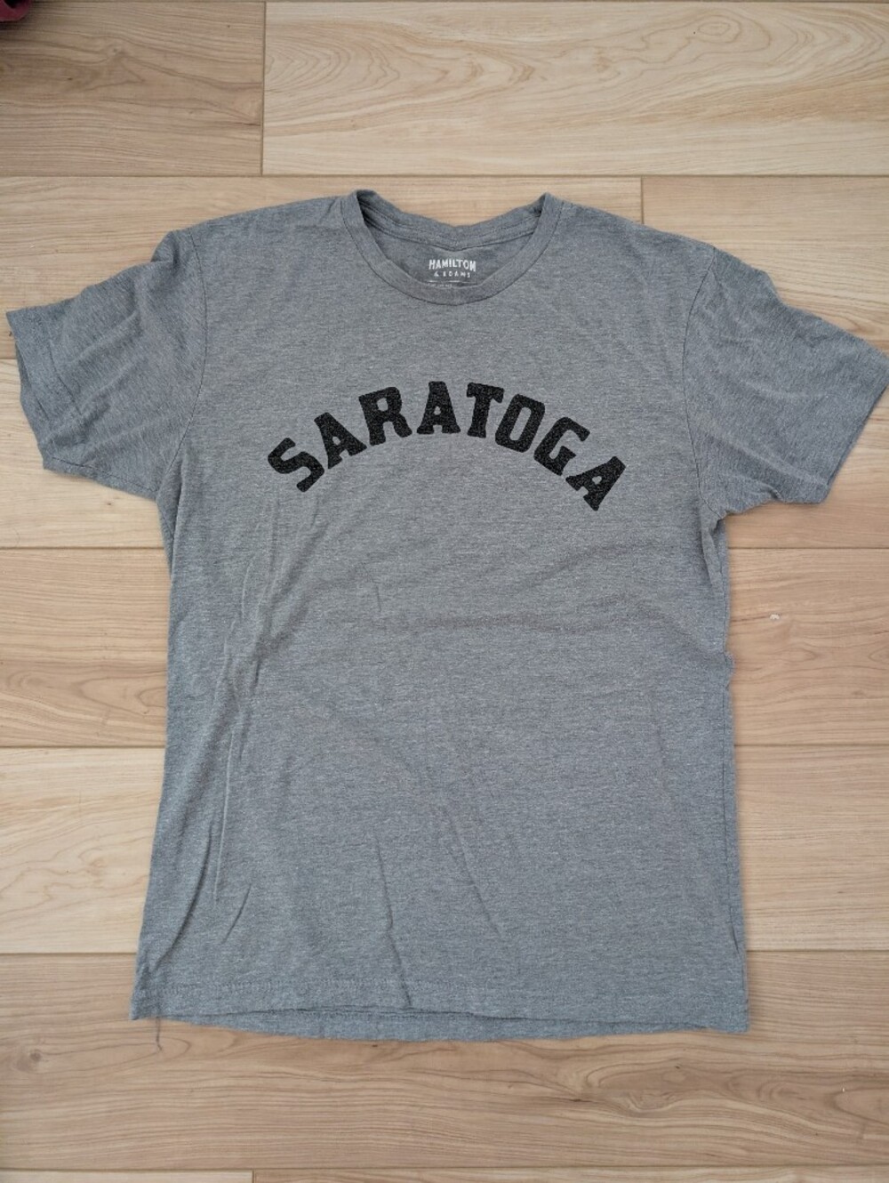 Hamilton & Adams Gray "Saratoga" Men's Crewneck T-Shirt, Size Small